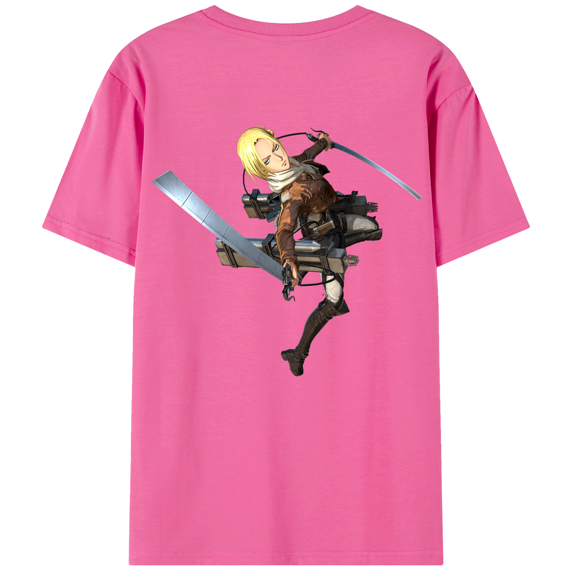 （画像用） 進撃の巨人 アニ・レオンハート Attack on Titan Annie Leonhart レディース半袖Tシャツ(バックプリント)